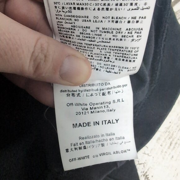 OFF WHITE Seeing Things Virgil Abloh Black Tee Size XS - Picture 6 of 9